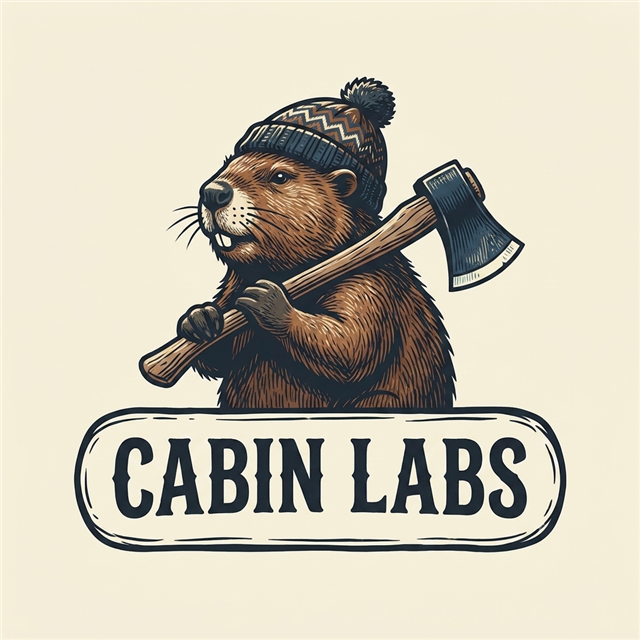 Cabin Labs logo — a lumberjack beaver with an axe